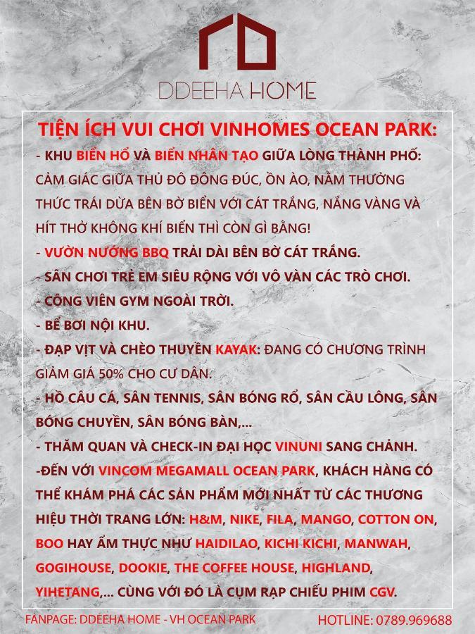 Ddeeha Home-vinhomes Ocean Park, Thanh Pho Bien Ho Apartment Hanoi