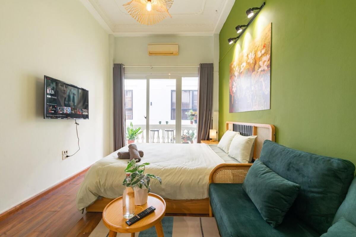 Pangsapuri Anhouse - Rattan -balcony - 2mins Totrainstreet - Washer Hanoi